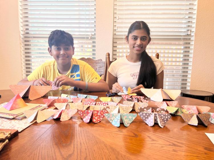 Handcraft butterflies for the Hospice center