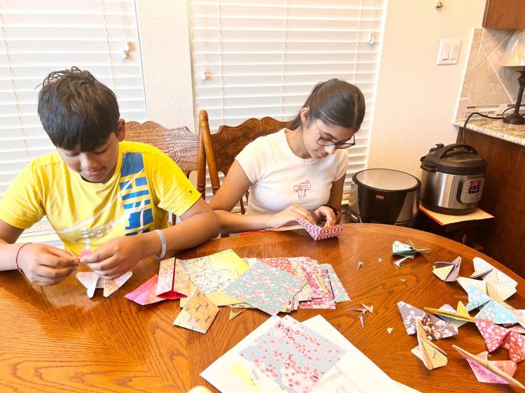 Handcraft butterflies for the Hospice center
