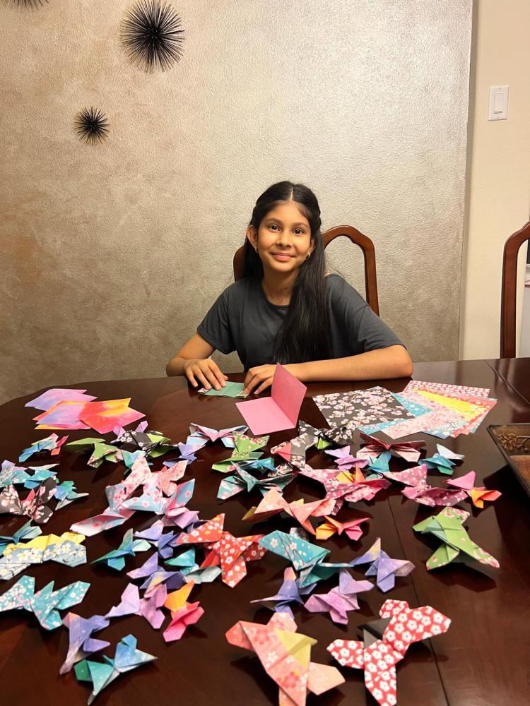 Handcraft butterflies for the Hospice center