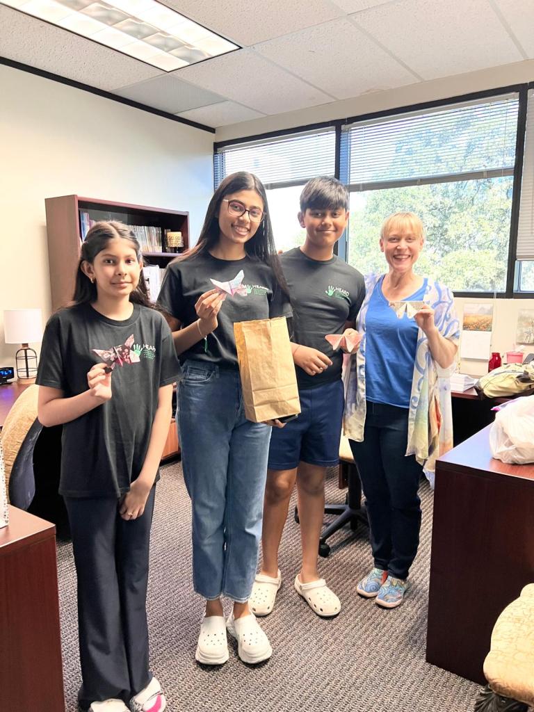 Handcraft butterflies for the Hospice center