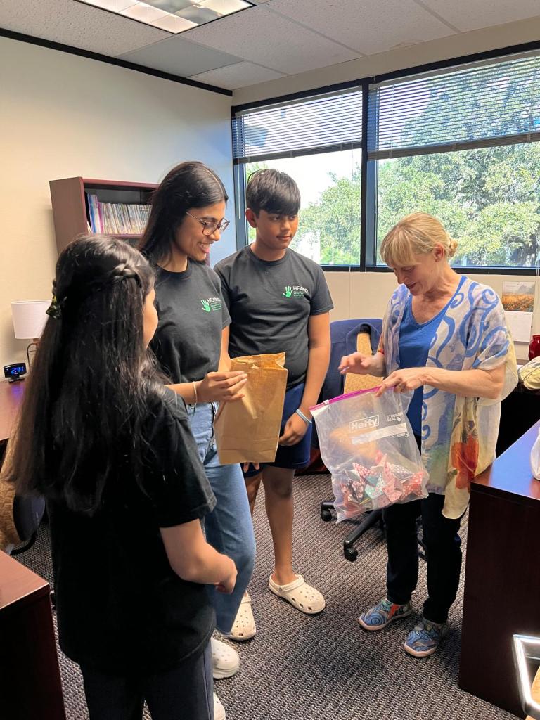 Handcraft butterflies for the Hospice center